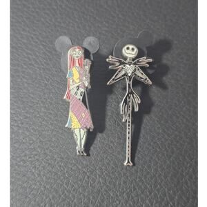 Disney Nightmare Before Christmas Jack Sally Character Pin Set